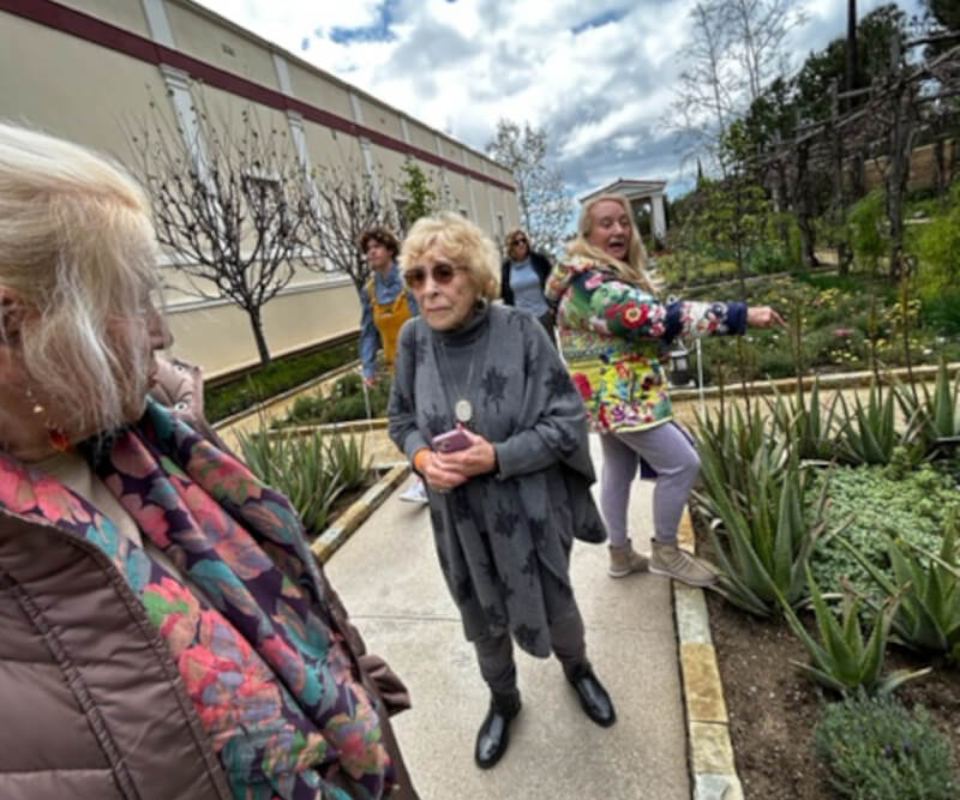 Malibu Garden Club members at the Getty Villa